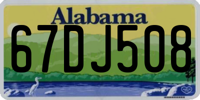 AL license plate 67DJ508