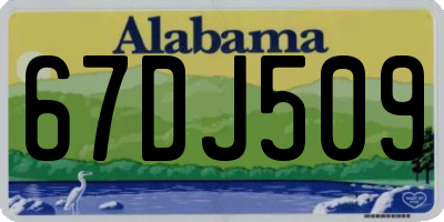 AL license plate 67DJ509
