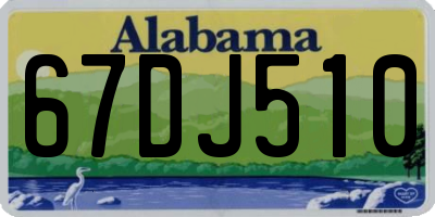 AL license plate 67DJ510