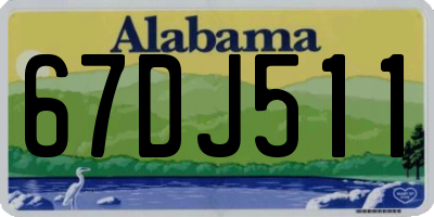 AL license plate 67DJ511