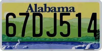 AL license plate 67DJ514