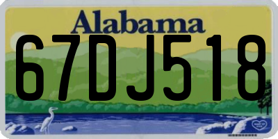 AL license plate 67DJ518