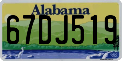 AL license plate 67DJ519