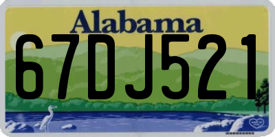 AL license plate 67DJ521