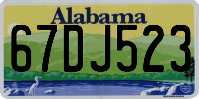 AL license plate 67DJ523