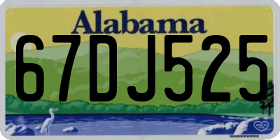 AL license plate 67DJ525