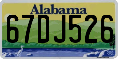 AL license plate 67DJ526