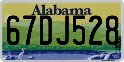 AL license plate 67DJ528