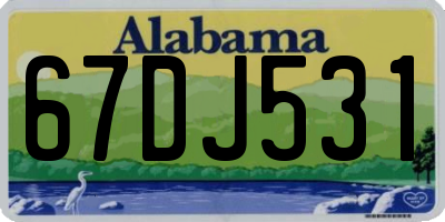 AL license plate 67DJ531