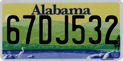 AL license plate 67DJ532