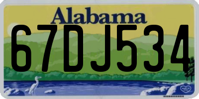 AL license plate 67DJ534