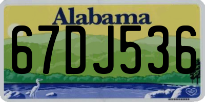 AL license plate 67DJ536