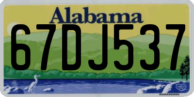 AL license plate 67DJ537