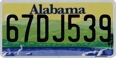 AL license plate 67DJ539