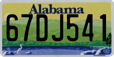 AL license plate 67DJ541