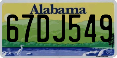 AL license plate 67DJ549