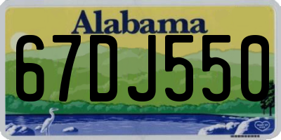 AL license plate 67DJ550