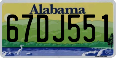 AL license plate 67DJ551