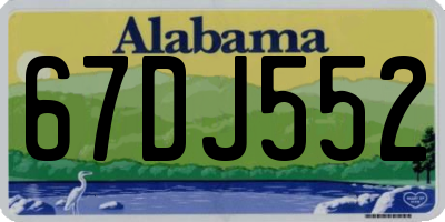 AL license plate 67DJ552