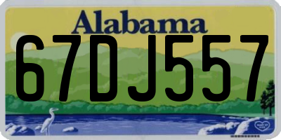 AL license plate 67DJ557