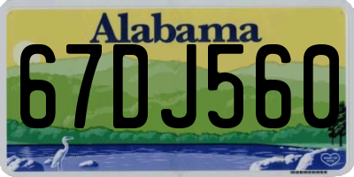AL license plate 67DJ560