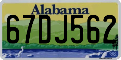 AL license plate 67DJ562