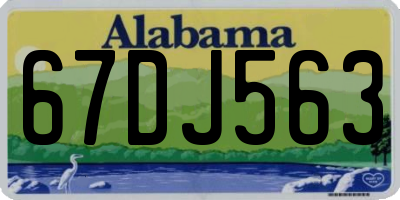 AL license plate 67DJ563