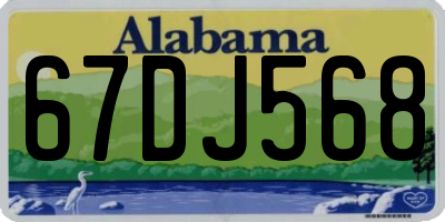 AL license plate 67DJ568