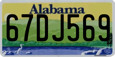 AL license plate 67DJ569