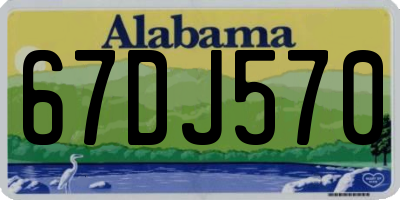 AL license plate 67DJ570