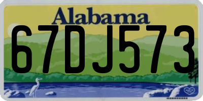 AL license plate 67DJ573