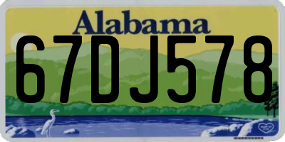 AL license plate 67DJ578