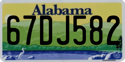 AL license plate 67DJ582