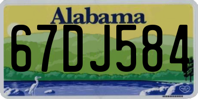 AL license plate 67DJ584