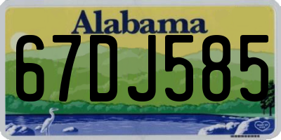 AL license plate 67DJ585