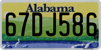 AL license plate 67DJ586