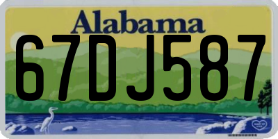 AL license plate 67DJ587