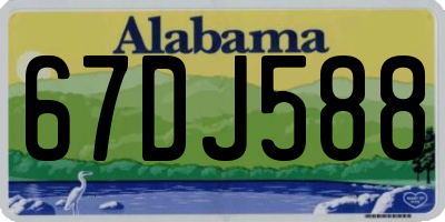 AL license plate 67DJ588