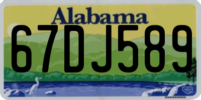 AL license plate 67DJ589