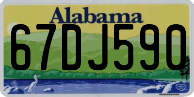 AL license plate 67DJ590