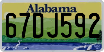 AL license plate 67DJ592