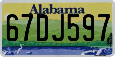 AL license plate 67DJ597