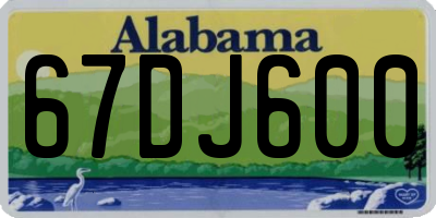 AL license plate 67DJ600