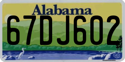 AL license plate 67DJ602