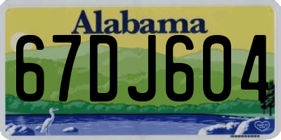 AL license plate 67DJ604