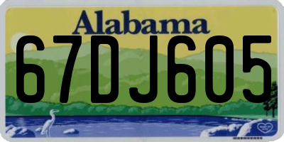 AL license plate 67DJ605