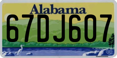 AL license plate 67DJ607