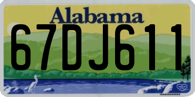 AL license plate 67DJ611