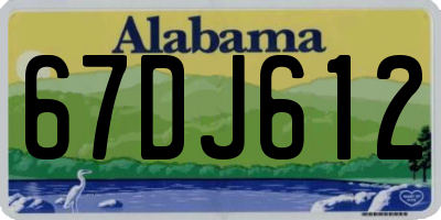 AL license plate 67DJ612
