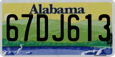 AL license plate 67DJ613